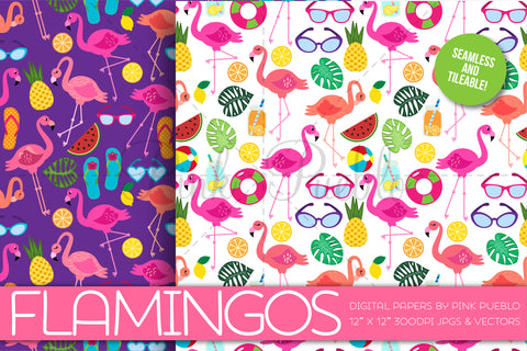 Flamingo Patterns and Backgrounds - PinkPueblo
