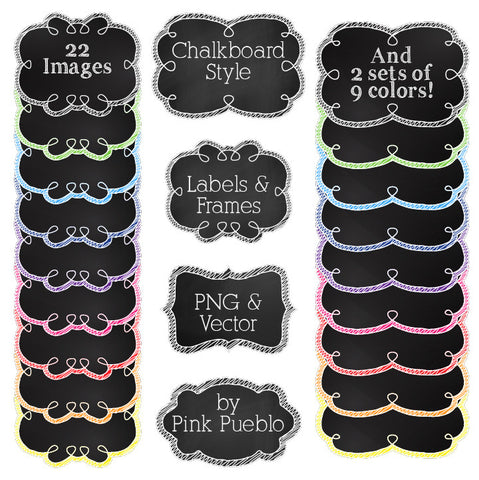 Chalkboard Labels Clipart & Vectors - PinkPueblo