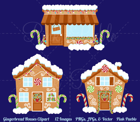 Gingerbread House Clipart & Vectors - PinkPueblo