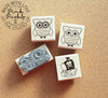 Personalized Name Rubber Stamp with Flower - PinkPueblo