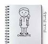 Personalized Kids' Stamp - Little Girl - Choose Hairstyle, Clothing and Accessories - PinkPueblo