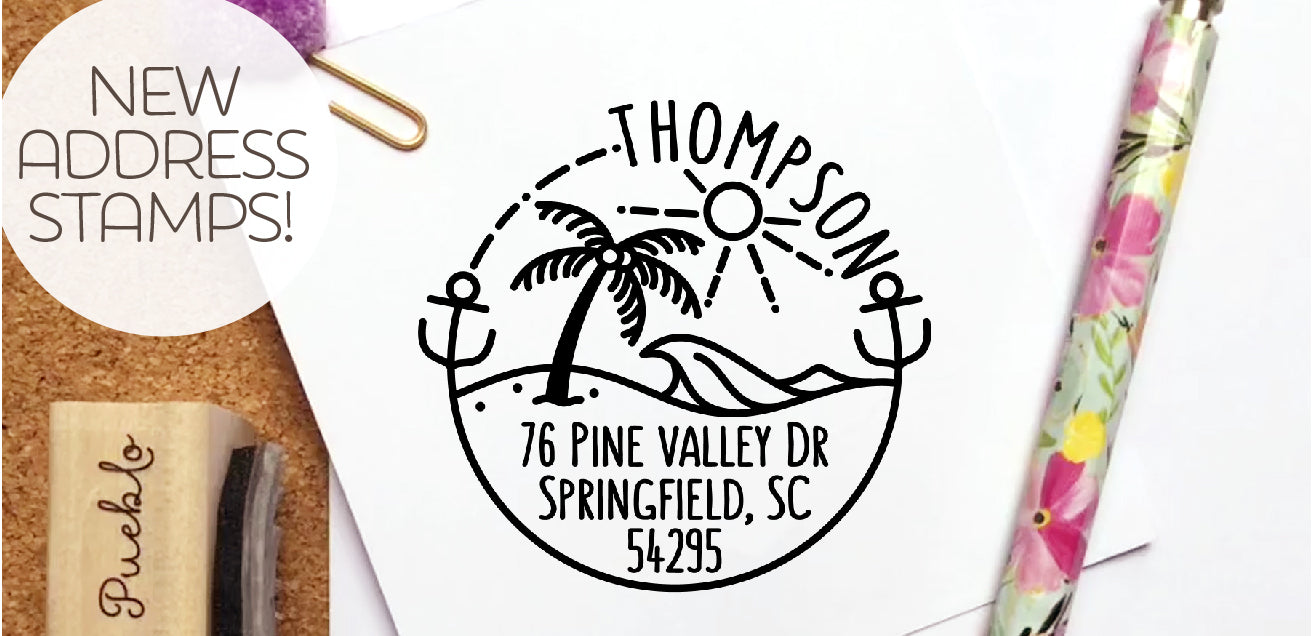 Shop personalized address stamps!