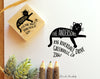 Custom Cat Address Stamp with Personalized Family Name and Address – Unique and Fun Return Address Rubber Stamp