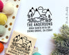 Personalized Return Address Stamp with Mountains and a River