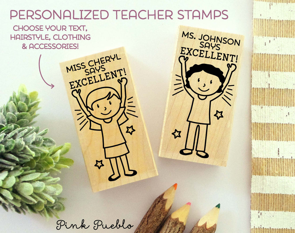 Teacher Name Stamp, Personalized Teacher Stamp, Teacher