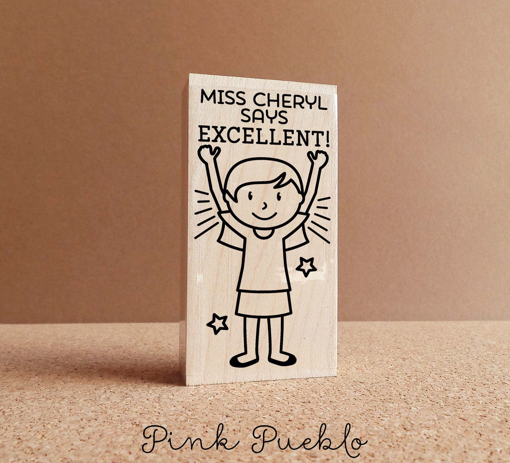 Teacher Name Stamp, Personalized Teacher Stamp, Teacher Appreciation G –  PinkPueblo