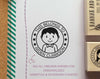 Personalized Kids Label Rubber Stamp, Personalized Stamp for Children - Choose Hairstyle and Accessories - PinkPueblo