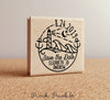 Save the Date Stamp with Beach, Beach Destination Wedding Stamp - PinkPueblo
