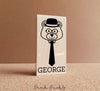 Personalized Hipster Bear Rubber Stamp with Name - PinkPueblo