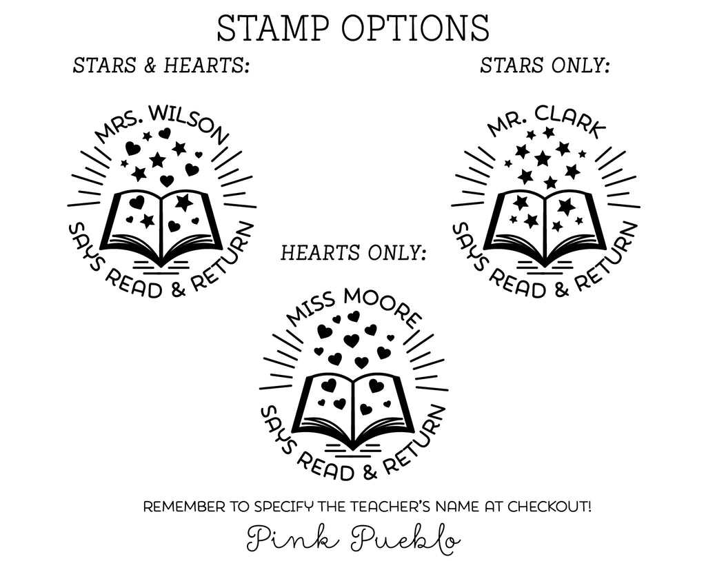Personalized Teacher Book Stamp, From the Library of Stamp, Teacher St –  PinkPueblo