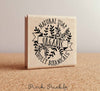 Personalized Botanical Rubber Stamp, Custom Product Label Stamp for Bath and Beauty Products - PinkPueblo