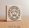 Personalized Rubber Stamp for Boys, Custom Kids Rubber Stamp - PinkPueblo