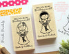 Personalized Wedding Stamp, Bridesmaid Proposal Card or Label Stamp - Choose Hairstyle and Accessories - PinkPueblo