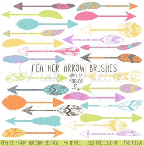 Feather Arrow Photoshop Brushes - PinkPueblo
