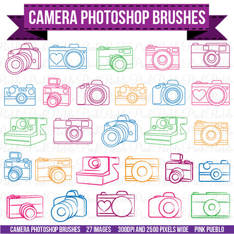 Camera Photoshop Brushes - PinkPueblo
