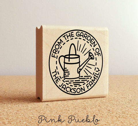 Personalized From the Garden of Stamp, Gardener Gift, Gardening Gift, Canning Label Stamp - PinkPueblo
