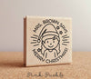 Merry Christmas from Teacher Rubber Stamp, Happy Holidays Teacher Stamp, Personalized Teacher Gift - Choose Hairstyle - PinkPueblo