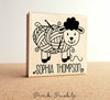 Large 3x3" Personalized Crochet Rubber Stamp, Custom Crochet Label - PinkPueblo