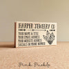 Personalized Business Card Stamp, Custom Boho Geometric Crystal Business Card Rubber Stamp - PinkPueblo