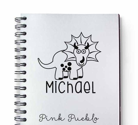 Large Personalized Dinosaur Stamp with Name - PinkPueblo