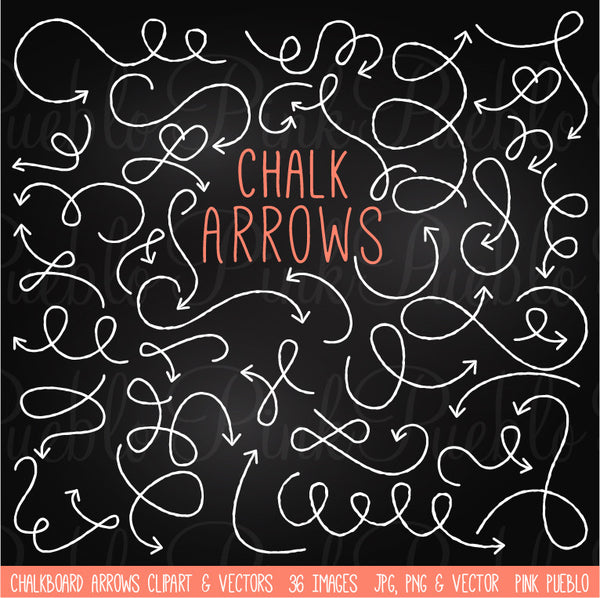 Chalkboard Arrows Clipart & Vectors - PinkPueblo