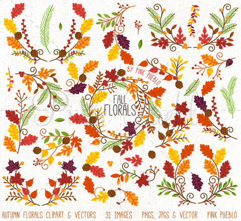 Thanksgiving Flower Clipart and Vectors - PinkPueblo