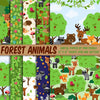 Forest Animal Digital Paper and Backgrounds - PinkPueblo
