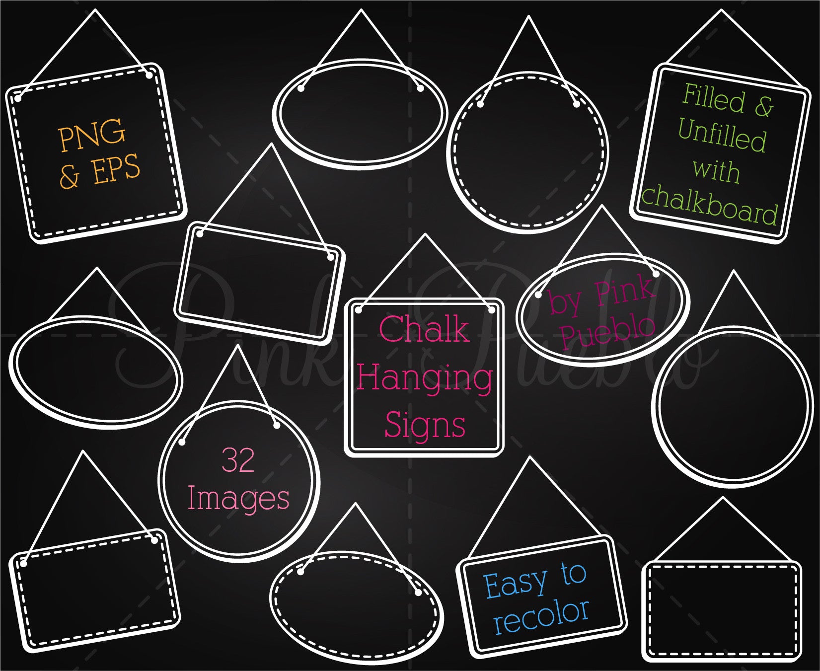 Chalkboard Labels Clipart & Vectors – PinkPueblo