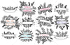 Floral Banner Silhouettes Clipart - PinkPueblo