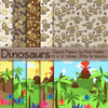 Dinosaur Digital Papers, Backgrounds and Patterns - PinkPueblo