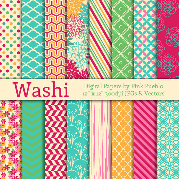 Washi Papers and Backgrounds - PinkPueblo