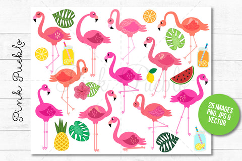 Flamingo Clipart and Vectors - PinkPueblo