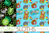 Sloth Patterns or Digital Papers - PinkPueblo