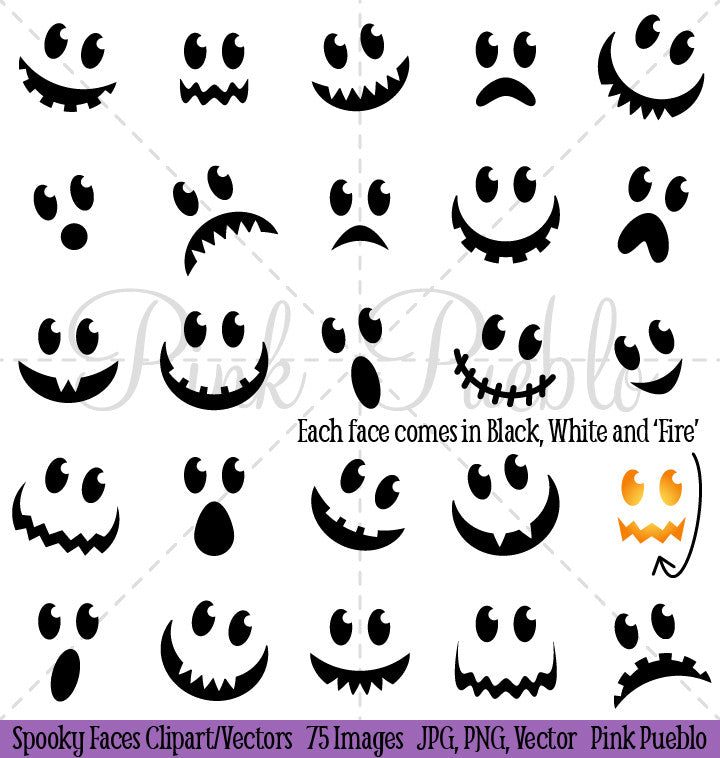 Halloween Scary Face Vector Art PNG Images