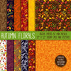 Autumn or Thanksgiving Flowers Digital Scrapbook Paper - PinkPueblo