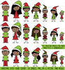 Christmas Stick Figure Family Clipart - PinkPueblo