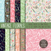 Vintage Floral Papers and Backgrounds - PinkPueblo