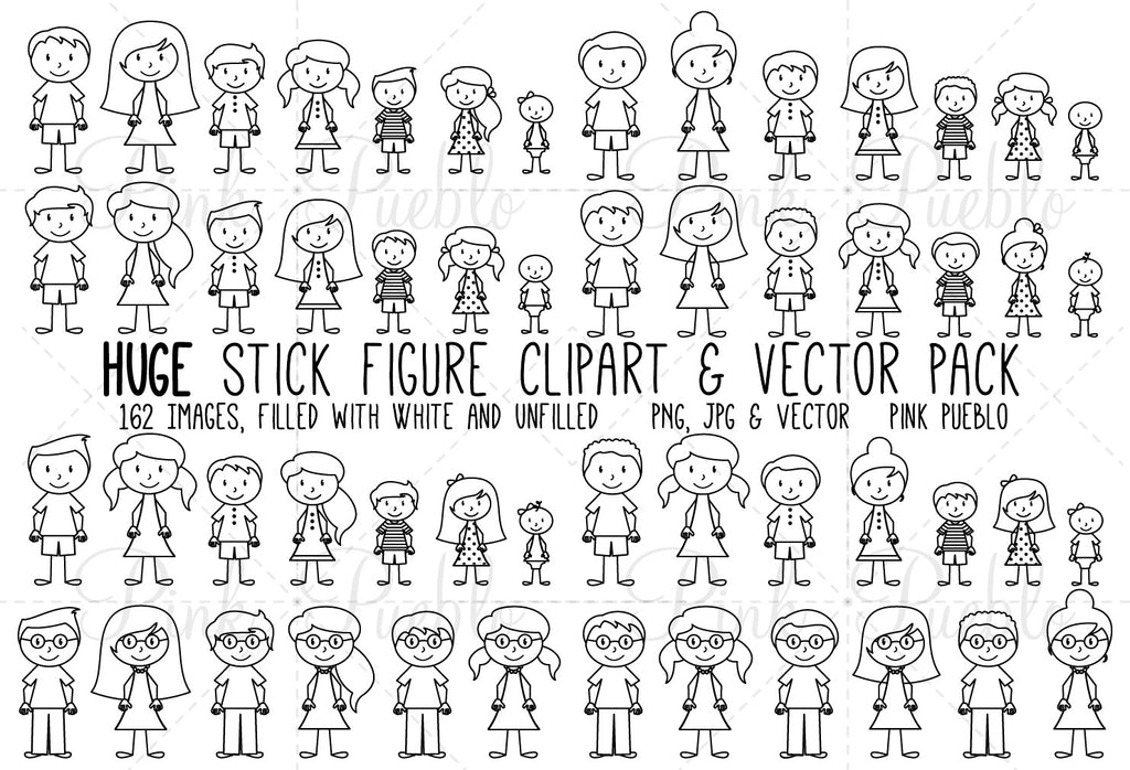 stick figure family vector