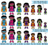 African American Superhero Stick Figure Clipart and Vectors - PinkPueblo