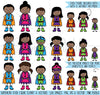 African American Superhero Stick Figure Clipart and Vectors - PinkPueblo