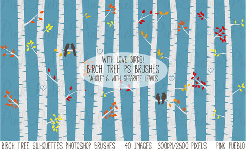 Birch Tree Photoshop Brushes - PinkPueblo