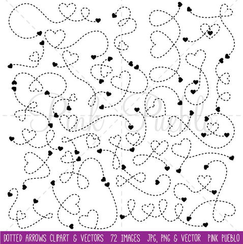 Dotted Arrows Clipart and Vectors - PinkPueblo