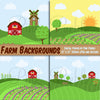 Farm Digital Paper or Backgrounds - PinkPueblo