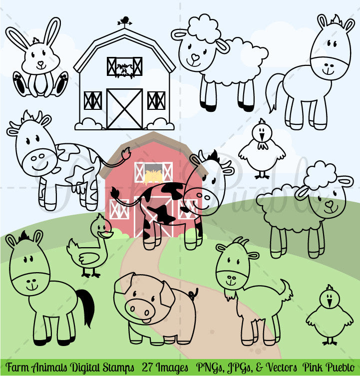 Djeco Stamps For Little Ones - Farm Animals