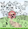 Farm Animals Digital Stamps - PinkPueblo