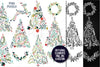 Floral Christmas Clipart and Digital Paper Bundle - PinkPueblo