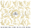 Faux Gold Foil Christmas Floral Clipart and Vectors - PinkPueblo