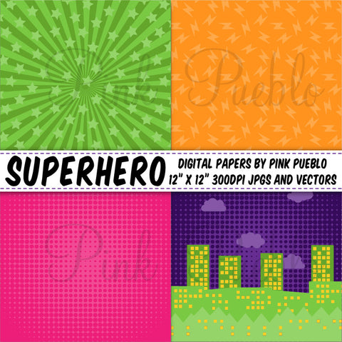 Superhero Backgrounds or Papers - PinkPueblo