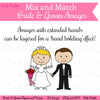 Mix & Match Bride & Groom Clipart and Vectors - PinkPueblo
