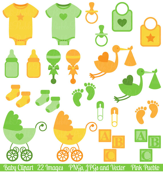 Gender Neutral Baby Shower Clipart & Vectors - PinkPueblo